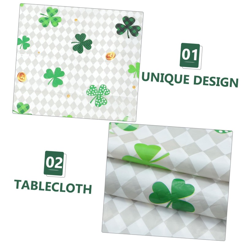 Alipis 2pcs Shamrock Party Tablecloth St. Patrick's Day Party Supplies
