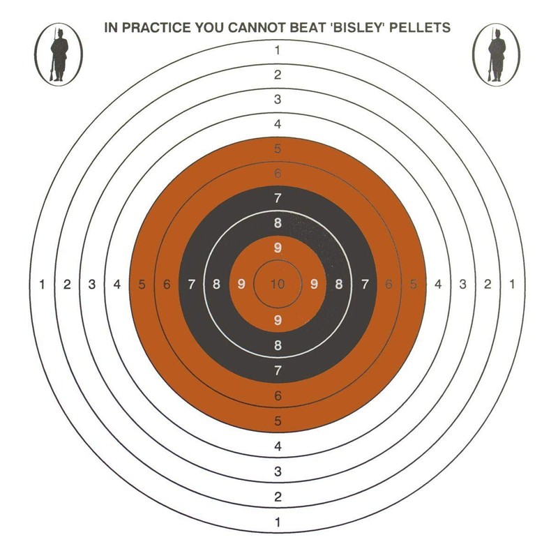 Bisley Loose 17cm Single Targets Economy Card Grade 2 Pack