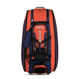 Boombah Beast Rolling Bat Bag - 40" x 14" x 13" - BB2C23 Navy/Orange - Holds 8 Bats, Glove and Shoe Compartments