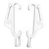 White Fast Track Curtain Gliders - 40mm Hooks for Window