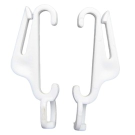 White Fast Track Curtain Gliders - 40mm Hooks for Window & Door Curtains - 50 Pack
