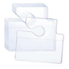 Trinkrittey 5 Pcs Horizontal Clear Parking Permit Holder Parking Pass Holder Rearview Mirror Hanger Parking Permit Card Holder for Car Passes Stickers Permits