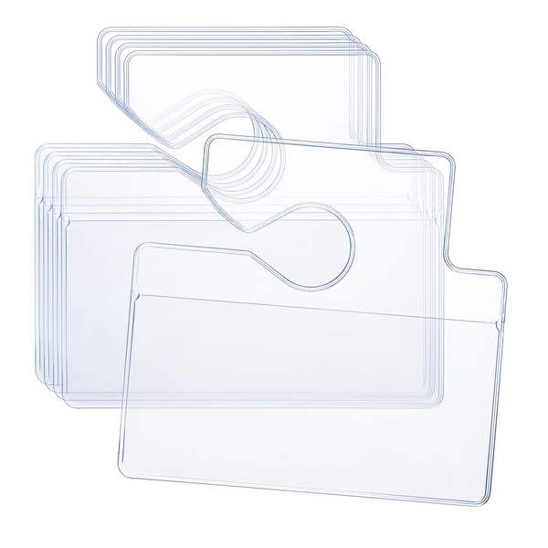 Trinkrittey 5 Pcs Horizontal Clear Parking Permit Holder Parking Pass