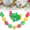 Christmas Foil Hanging Decorations, 2M Foil Star Garland for Walls