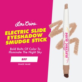 Lime Crime Electric Slide Eyeshadow & Brush Stick, BFF (Neutral Nude Brown) - 2-in-1 Eyeshadow Smudge Stick with Angled Brush for Long Lasting & Natural Color or Glow - Vegan & Cruelty-Free