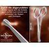 Beard scissors from Solingen with curved cutting surface, hair scissors,
