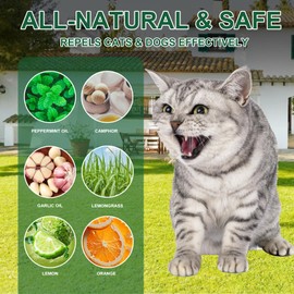 Racgrul Cat Repellent Outdoor, Cat Deterrent Outdoor Indoor Balls with Essential Oils, Long-Lasting Pet Deterrent to Keep Cats Away from Yard, Garden, Lawn, Plants, Furniture, Trash Cans