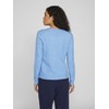 Vila Women's Viril V-Neck L/S Knit Top Noos, Blissful Blue