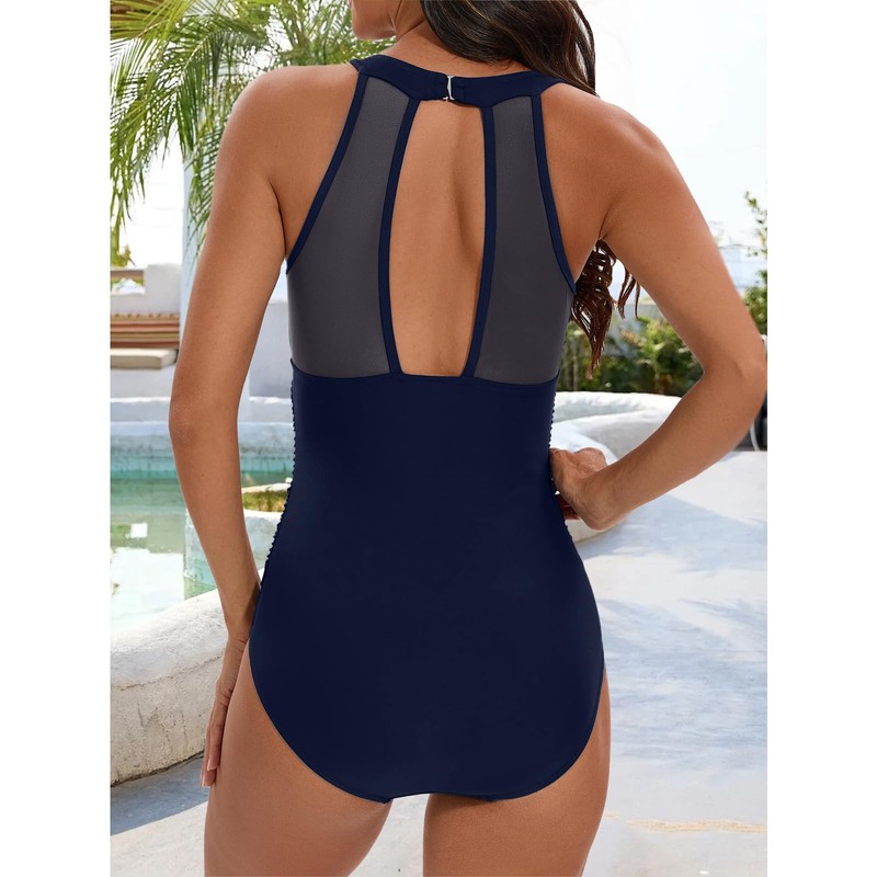Trajes de Baño Mujer Una Pieza – Bañador Cuello Alto