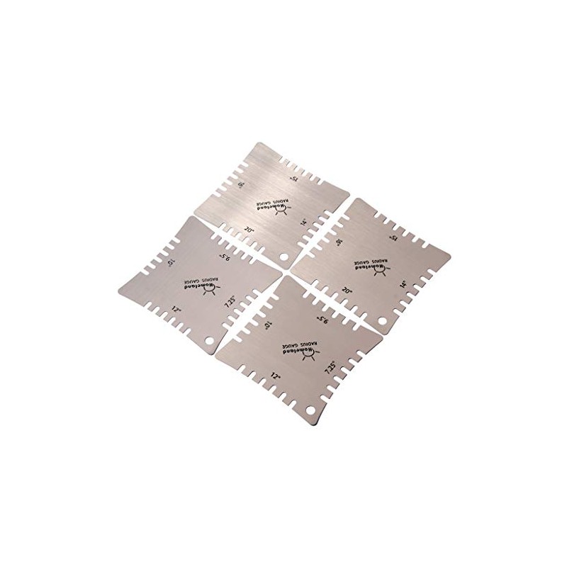 RuiJOTWAT 4pcs Notched Radius Gauges Guitar Notched Radius Gauges for