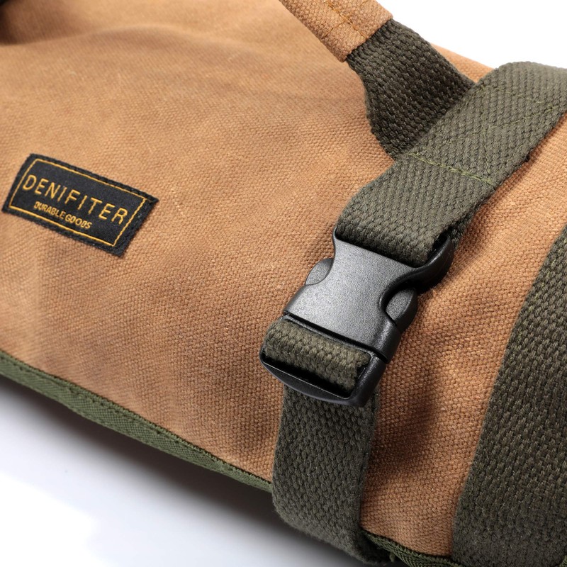 Wrench Tool Roll Bag, Heavy Duty Waxed Canvas Multi-Purpose Tool