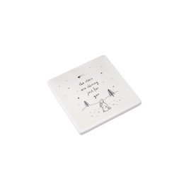CGB Giftware | Ceramic Slogan White Coasters | ‘The Stars Are Shining Just For You' | Kitchen Lounge Bedside Table | Protective Base | Gift For Home | Send With Love Range | GB06541