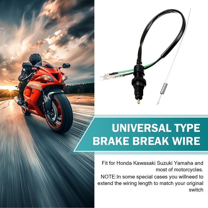 Shakas 1 PC Motorcycle Rear Foot Brake Light Switch Harness,