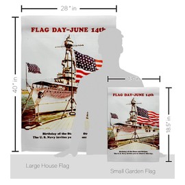 USBrotherhood Flag Day June 14th Garden House Kit Americana Star and Stripes Patriotism Independence Memorial United State American Decoration Banner Small Yard Gift Double-Sided, Made in USA