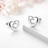 Jrêveinfini Letter Earrings Silver 925 Women Girls Children Heart Stud