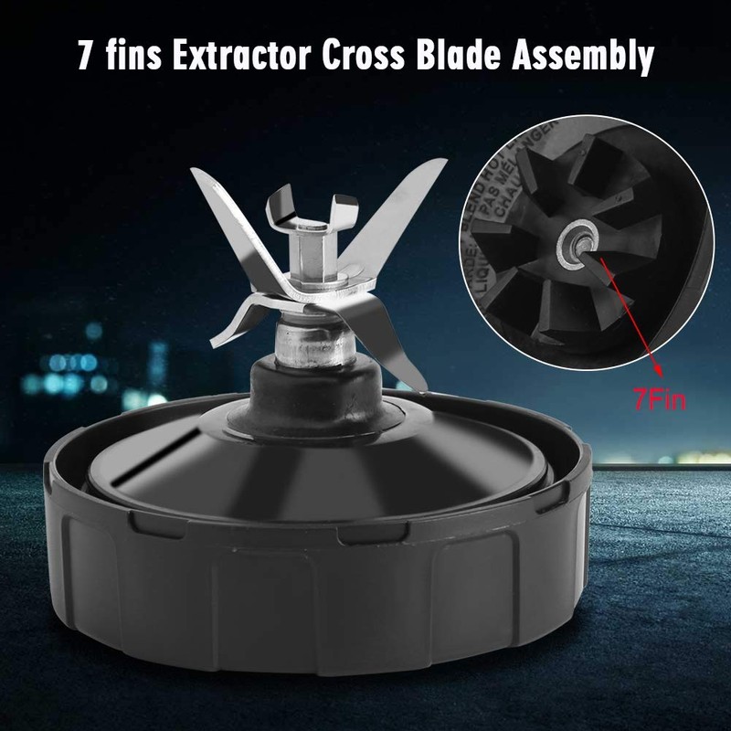 Blender Bottom Blade Replacement Parts, 7 Fin Extractor Replacement Blade,