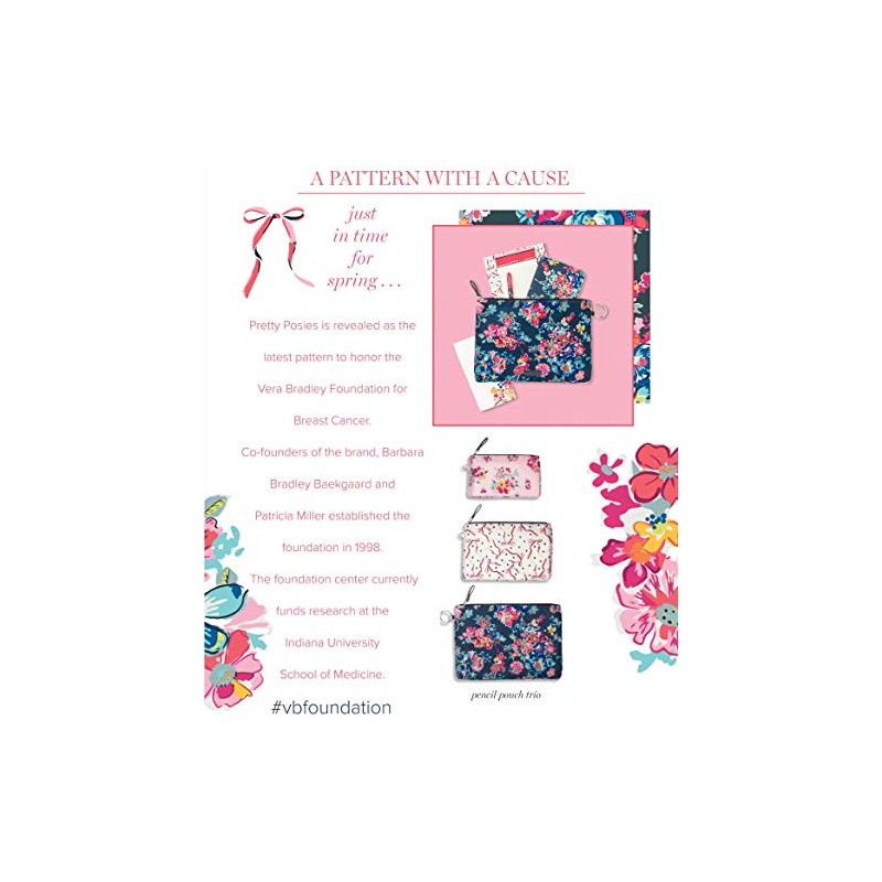 Vera Bradley Small Journal Pretty Posies One Size