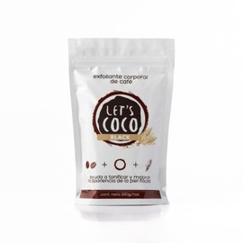 LET'S COCO | Exfoliante Corporal Super Tonificante, Let’s Coco Black - Exfoliante de Café, Anti-Celulitis, Para Uso en Todo el Cuerpo - Contenido Neto 200 Gr – 7 Oz