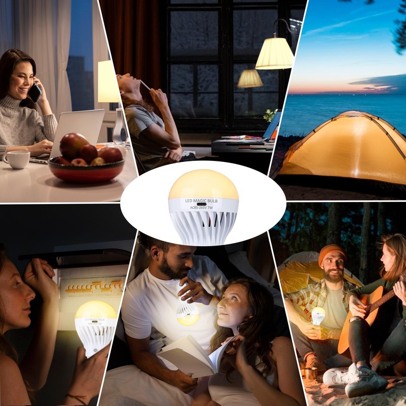 BSOD Upgrade Rechargeable Light Bulbs with Remote, E26 Led Warm