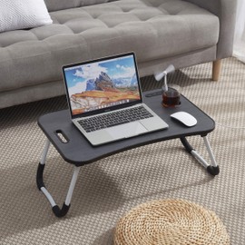 Nestl Fur Reading Pillow with Laptop Lap Desk, Stylish Back Pillow for Sitting Up, Lap Desk with Reading Pillows for Sitting in Bed Adult & Kids, Faux Fur Chair Pillow with Arms - Light Grey