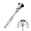 NQEUEPN 1/4" Drive Flex Head Ratchet, 2 in 1 Flex