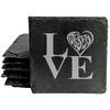 Faith and Hope: Laser Etched Heart of the Home: Love