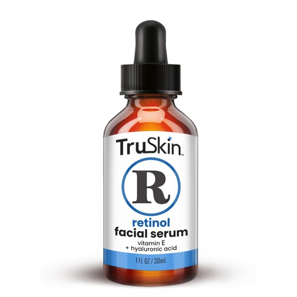TruSkin Retinol Serum for Face – Gentle Anti-Aging Serum with Retinol, Hyaluronic Acid, and Vitamin E for A More Youthful Feel – Skin Care Made to Improve Fine Lines, Wrinkles and Skin Tone, 1 fl oz