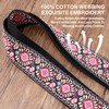 Nefelibata Banjo Strap 2" Wide Full Grain Leather Jacquard Embroidered