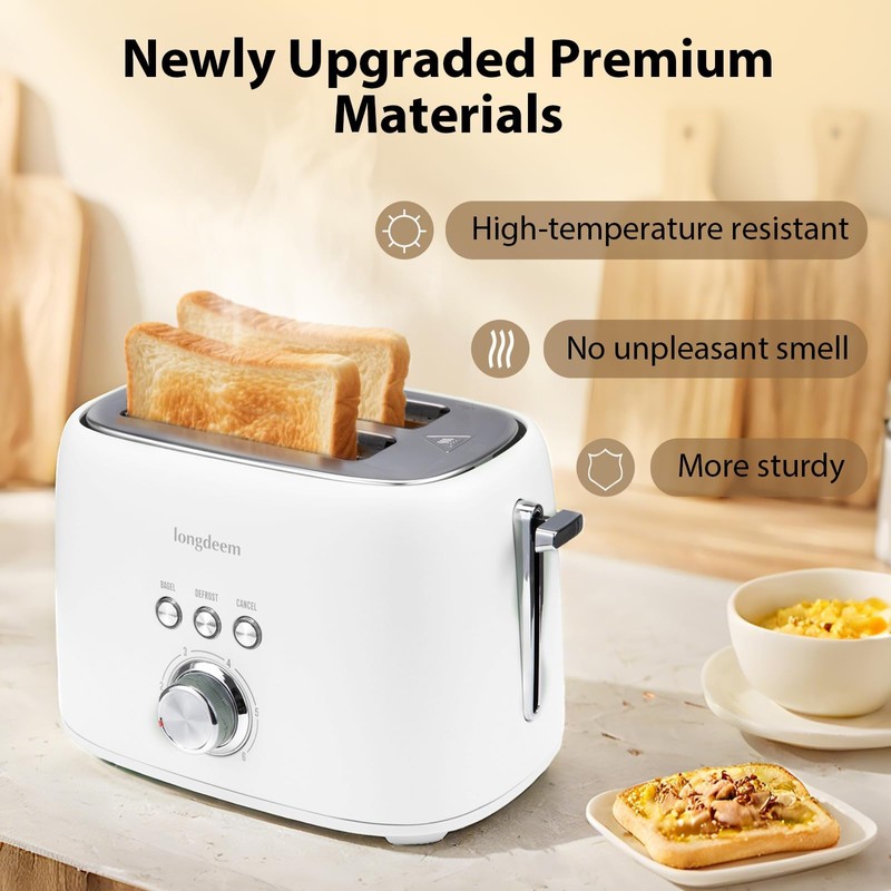 2 Slice Toaster - 1.5" Extra Wide Slots, Stainless Steel,