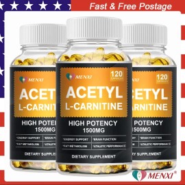 Qty360 Acetyle L-Carnitine Caps 1500mg High Potency Energy Production Supplement
