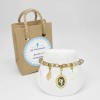 12 Pulseras Beige Recuerdo Bautizo Comunion Virgen Guadalupe