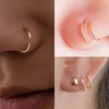 MODRSA MODRSA Double Hoop Nose Rings - Gold Surgical Steel
