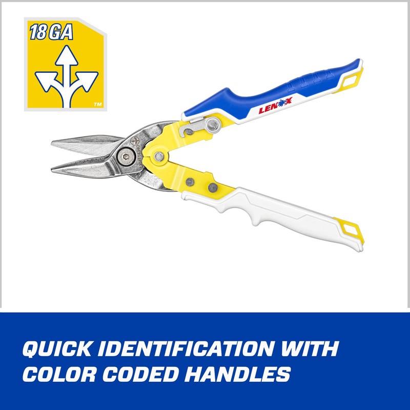 LENOX TOOLS Pliers, Straight Avitation Snips, With Durable Grip (LXHT14340​)
