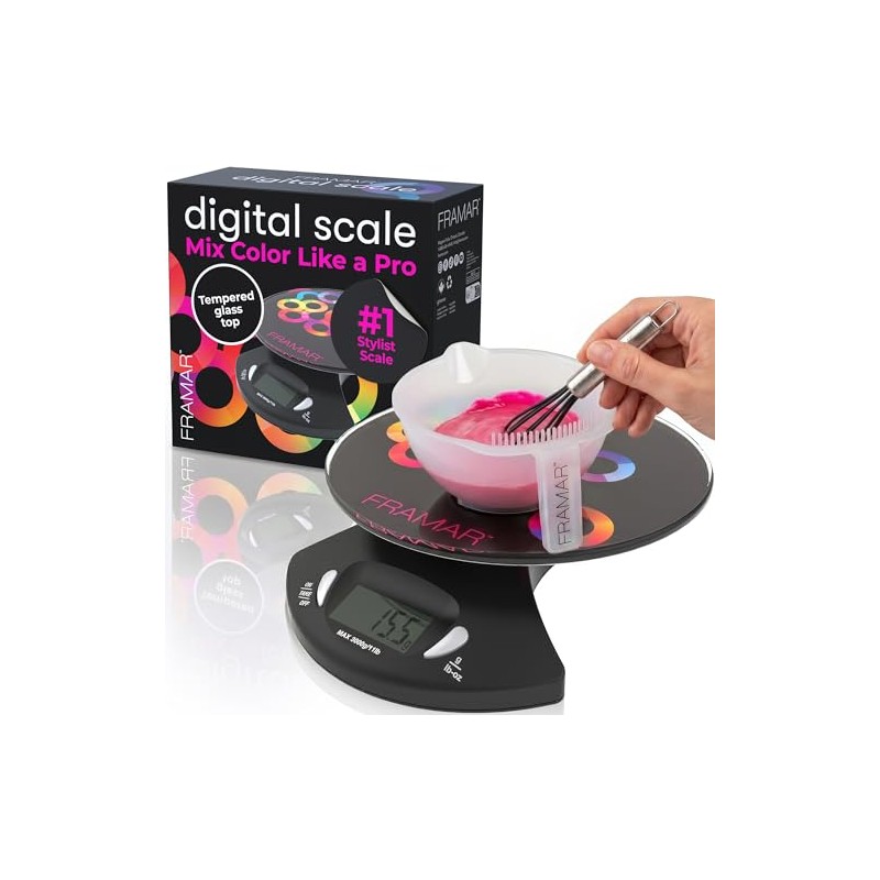 Framar Báscula digital, báscula para color de cabello, báscula de