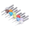 10pcs Mini Drill Bit Colour Micro Spiral Flute CNC Cutter