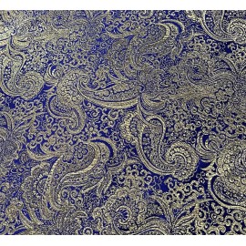 wowfabric4less123 2 Yard Gold Royal Paisley Metallic Brocade Fabric 60” Width