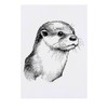 Azeeda 'Otter-Porträt, Seitenansicht' Temporäres Tattoo - Hautfreundlicher & Ungiftiger Abziehbild