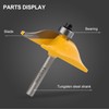 Exqutoo 3PCS 1/4" Shank Router Bit Set, Raised Panel Cabinet