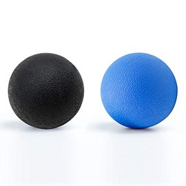 Pelota de masaje y masaje de yoga, la mejor bola de punto de activación, liberación miofascial, liberación de fascia, bolas de masaje para pies, bolas de masaje para espalda, bolas de terapia de punto de activación. (Azul+Negro)