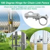 Wmebee 4-1/2" Chain Link Fence 180 Degree Commercial Duty Gate