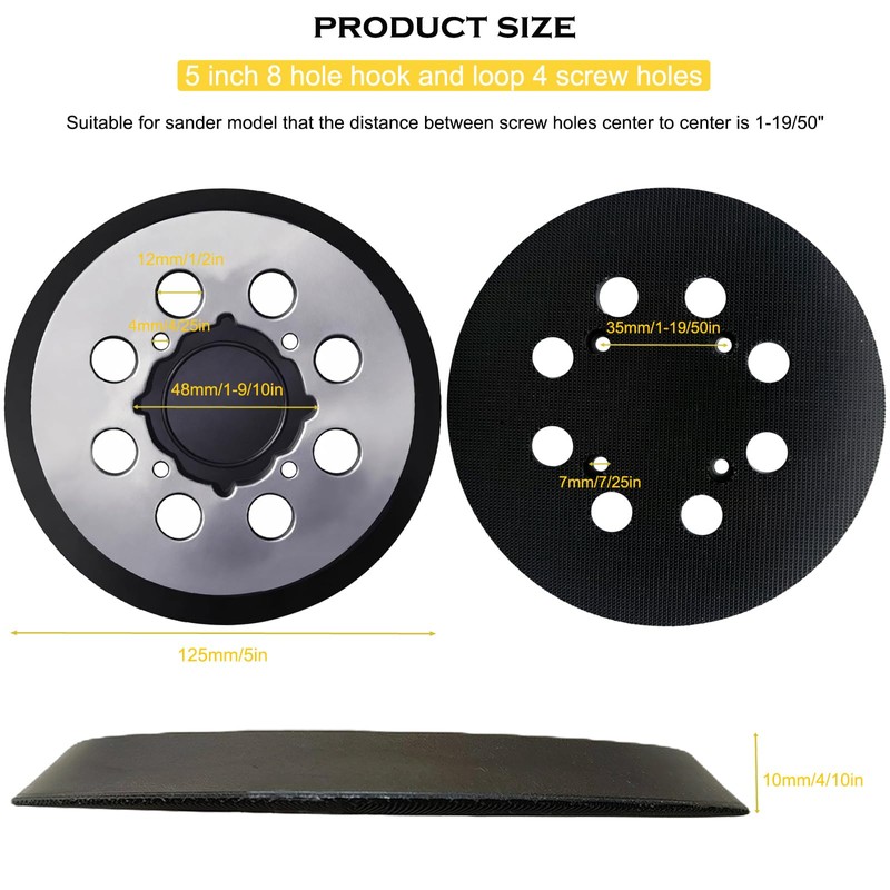 Replacement Sanding Pad for DEWALT DWE6423/6423K, DWE6421/6421K, DCW210B Random Orbit