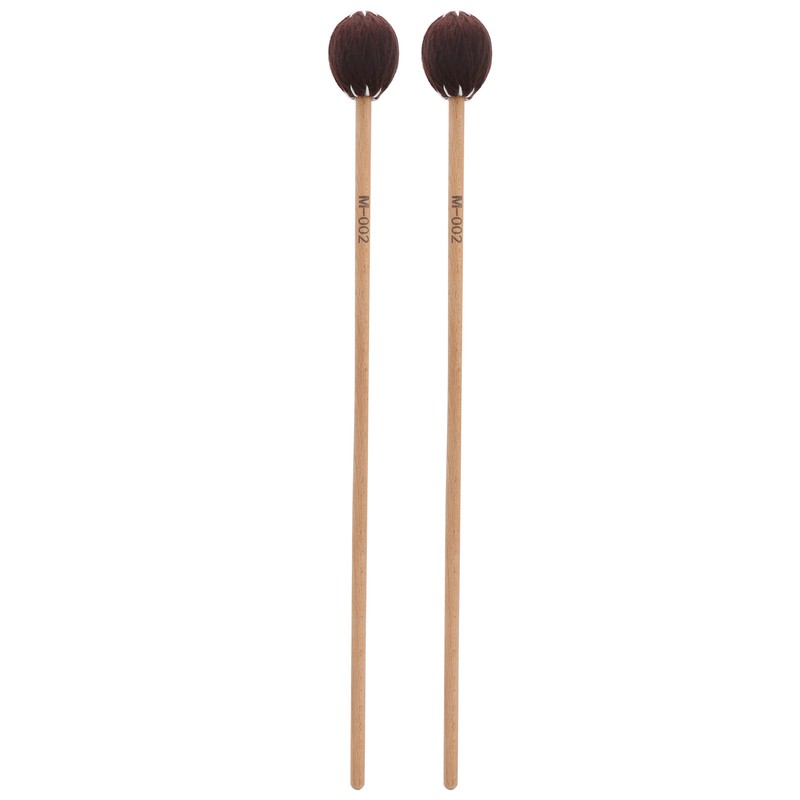 2Pcs Marimba Mallets Maple Rods Woolen Twisted Percussion Instrument Playing