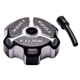 TUSK Billet Aluminum Gas Cap Black Machined for Honda CRF110F 2013-2018