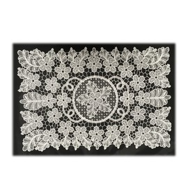 SweetBaku European Lace Doily Placemat Table Center Table Mat Cloth 30x45 30x90 (45cm, Ume)