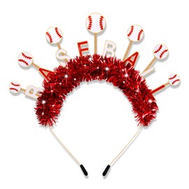 PHALIN Baseball Headband for Women Decorative Baseball Head Bopper Accessories Game Day Outfits Sports Mom Gifts Party Favors (Pattern E)