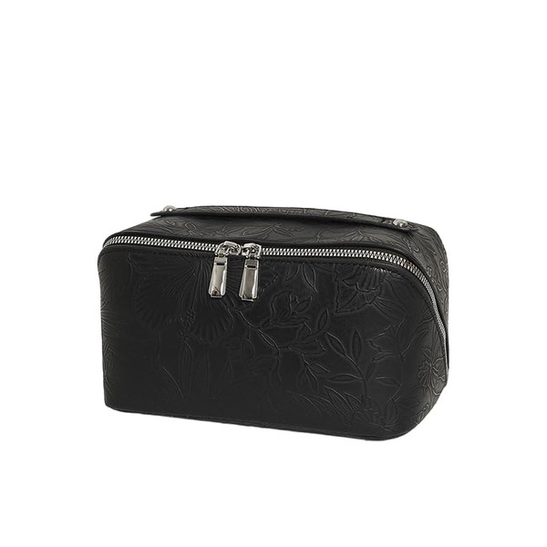 SAILYLENCEY]Travel Makeup Bag - PU leather Waterproof, Large capacityWith divider