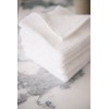 Cozy Earth White Ribbed Washcloth