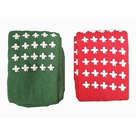 Posey Falls Management Non-Skid Socks 2-Pair Combo (Red/Green)