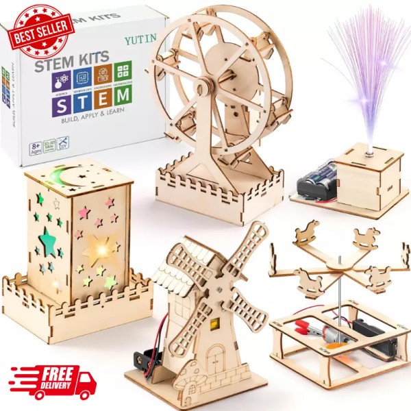 YUTIN STEM Kits for Kids Age 8-10, Wood Craft Projects