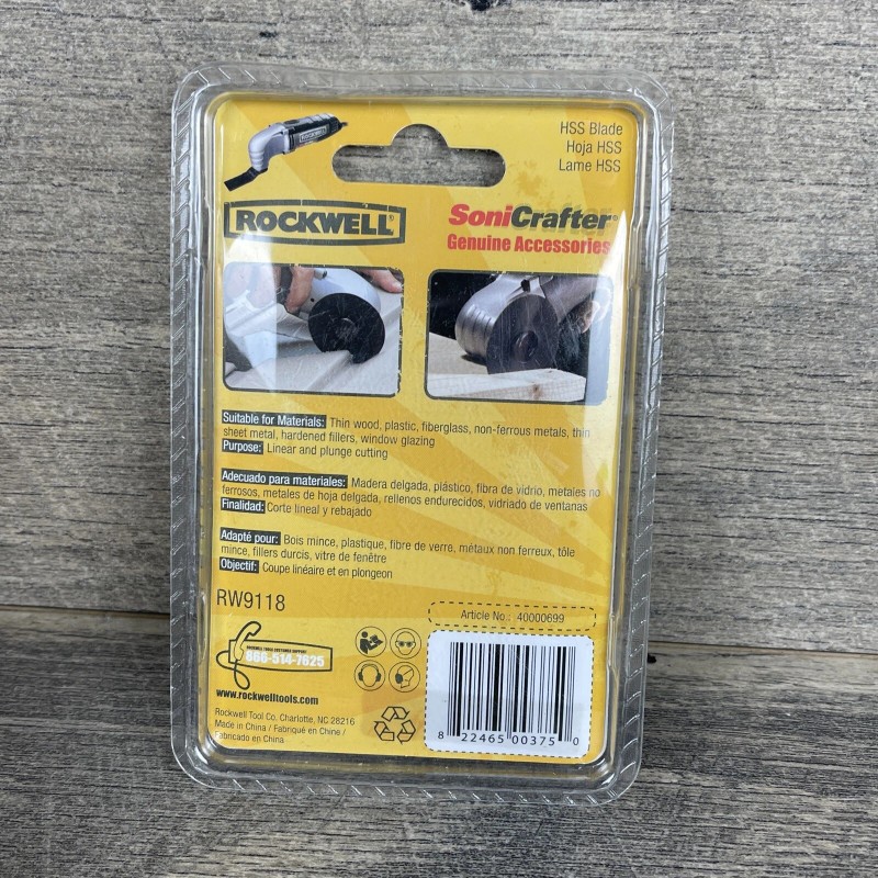 ROCKWELL SONICRAFTER GENUINE ACCESSORIES HSS BLADE NEW RW9118